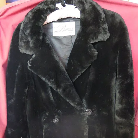 Authentic Sheared Black Beaver Fur Jacket Headband Belt - Picture 3 of 13